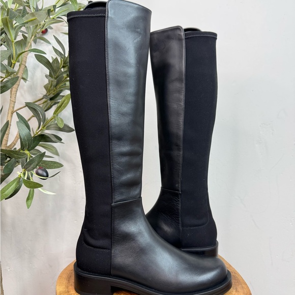 Stuart Weiztman 50/50  Black Knee-High Women's Boots NWOB sz6 - Picture 1 of 6